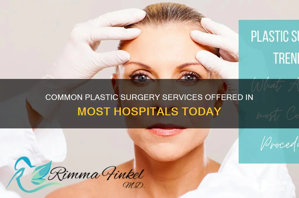 what plastic surgery services do most hospitals provide