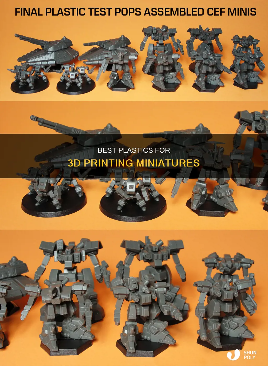 what plastics for 3d printing miniatures
