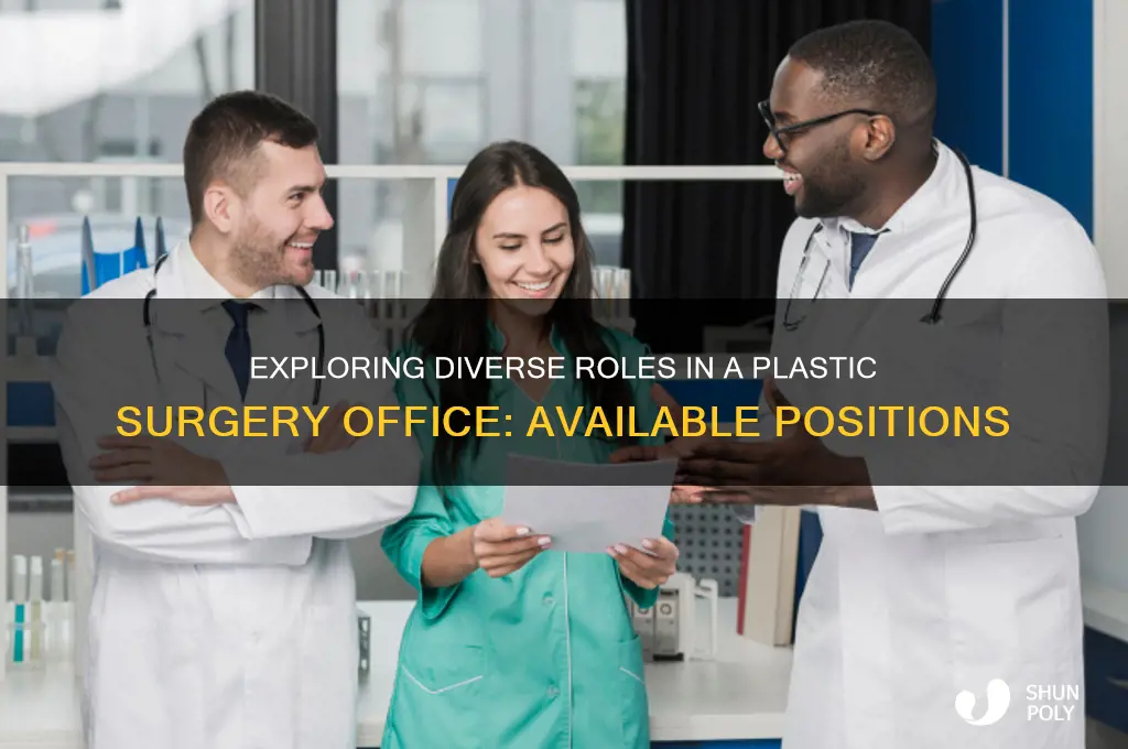 what positions are available in a plastic surgery office