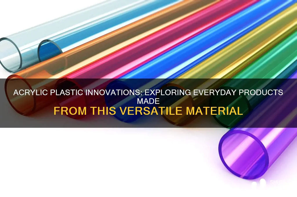 what products are made from acrylic plastic