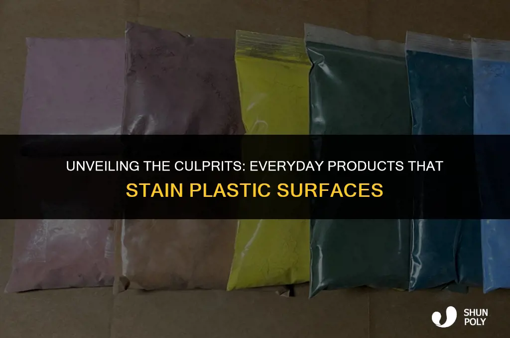 what products stain plastic