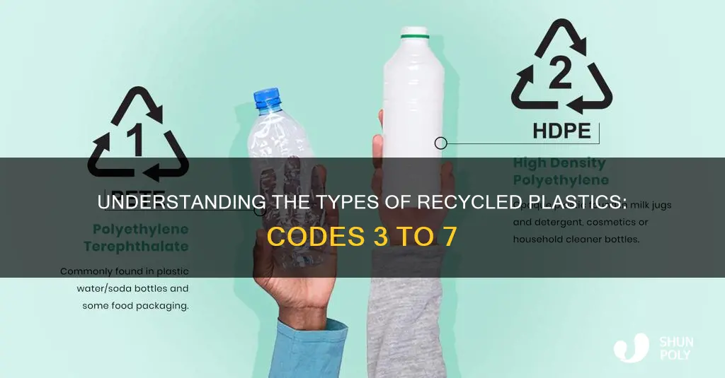 what recycled plastic is designated 3 thru 7