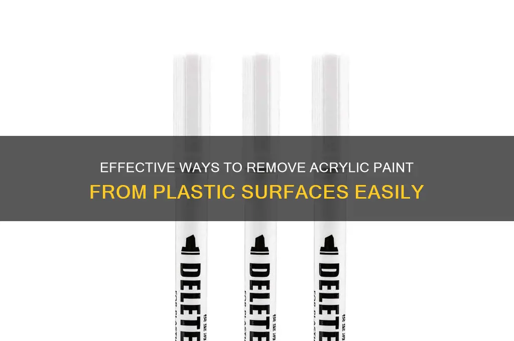 what removes acrylic paint from plastic