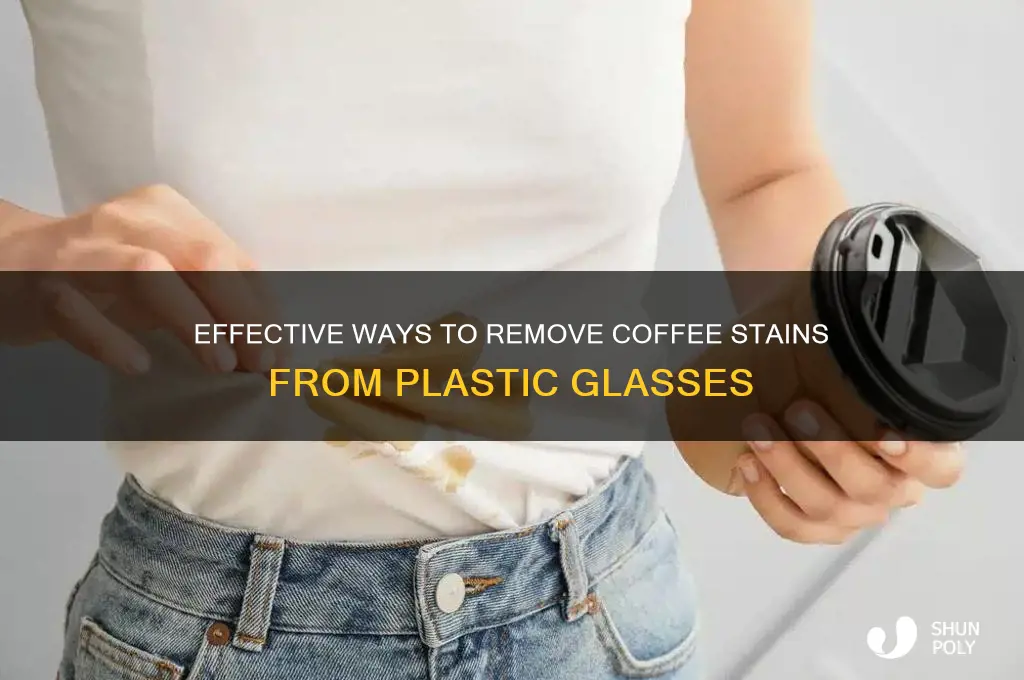 what removes coffe stains on plastic glass