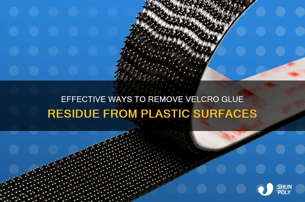 what removes velcro glue from plastic