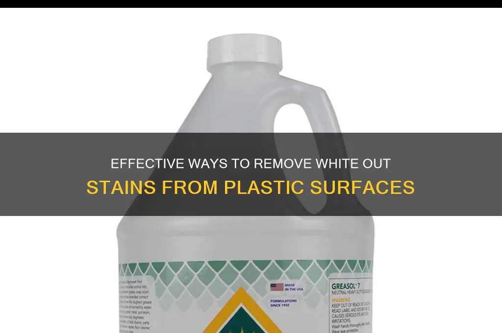 what removes white out from plastic