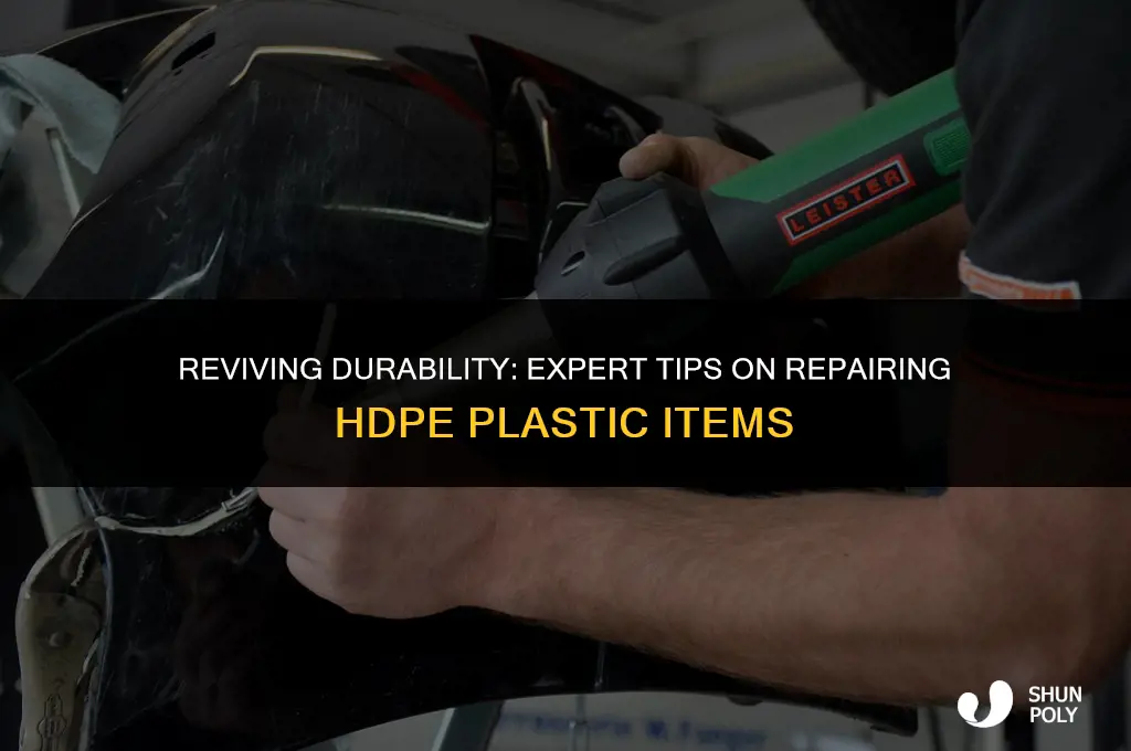 what repairs hdpe plastic