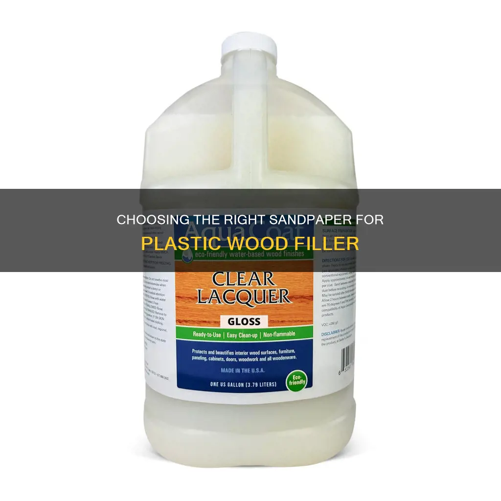 what sandpaper for plastic wood filler
