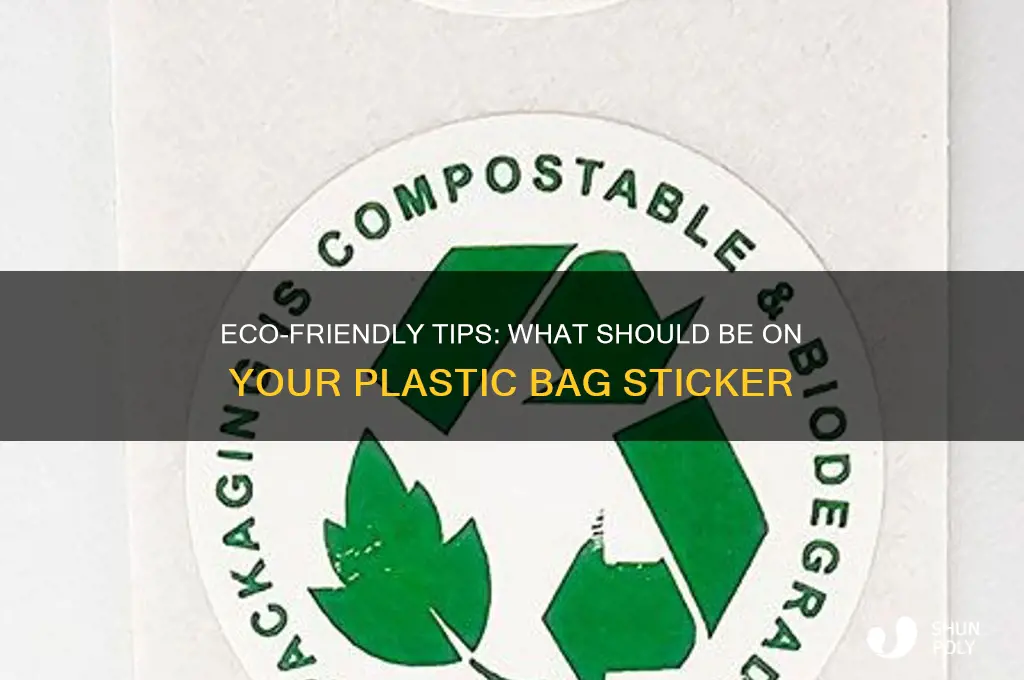 what should sticker on plastic bag