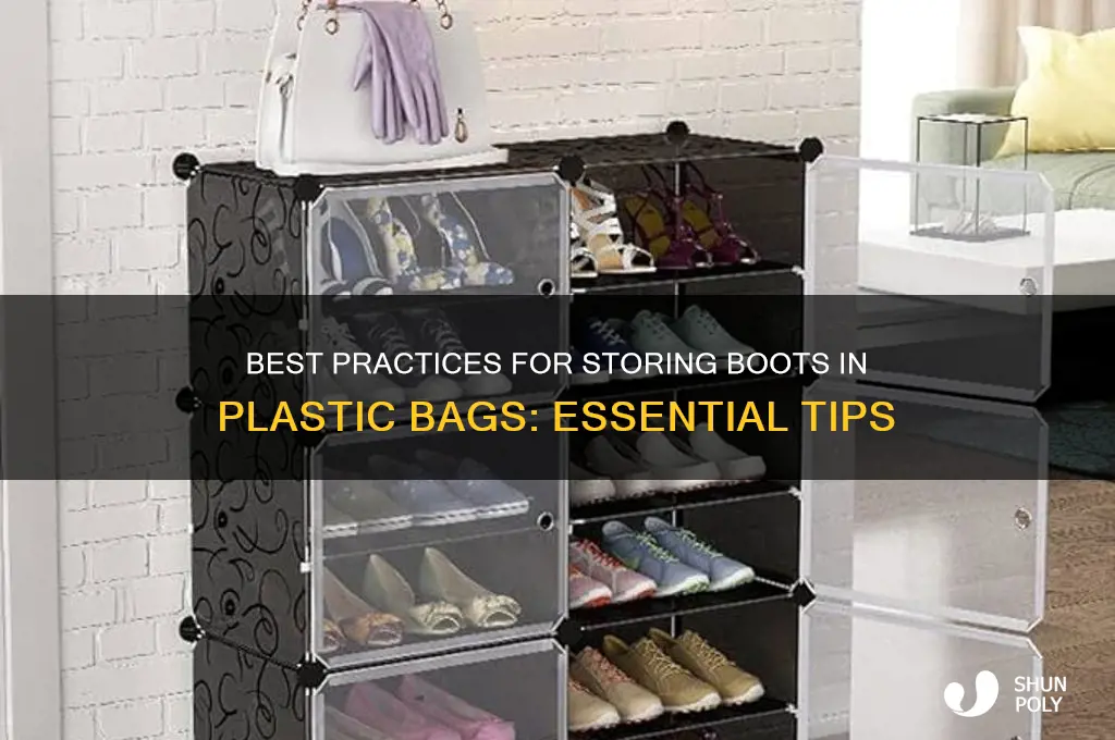 what should you use in plastic bag when storing boots