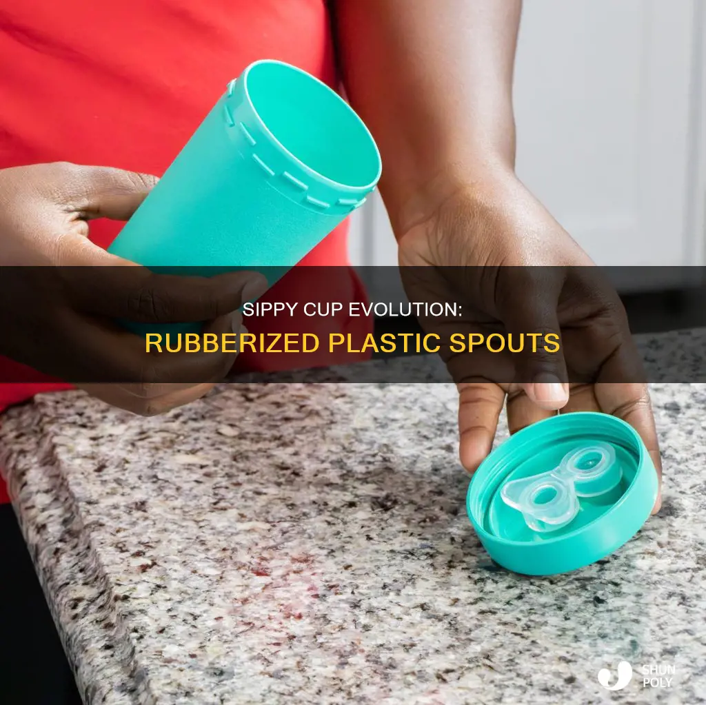what sippy has rubberized plastic spout