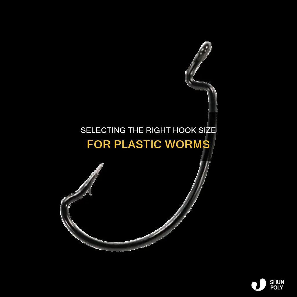 what size hook for plastic worm