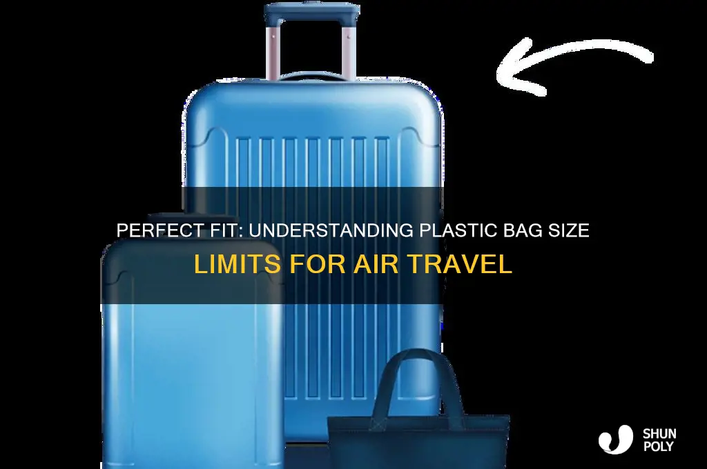 what size is the plastic bag on a plane