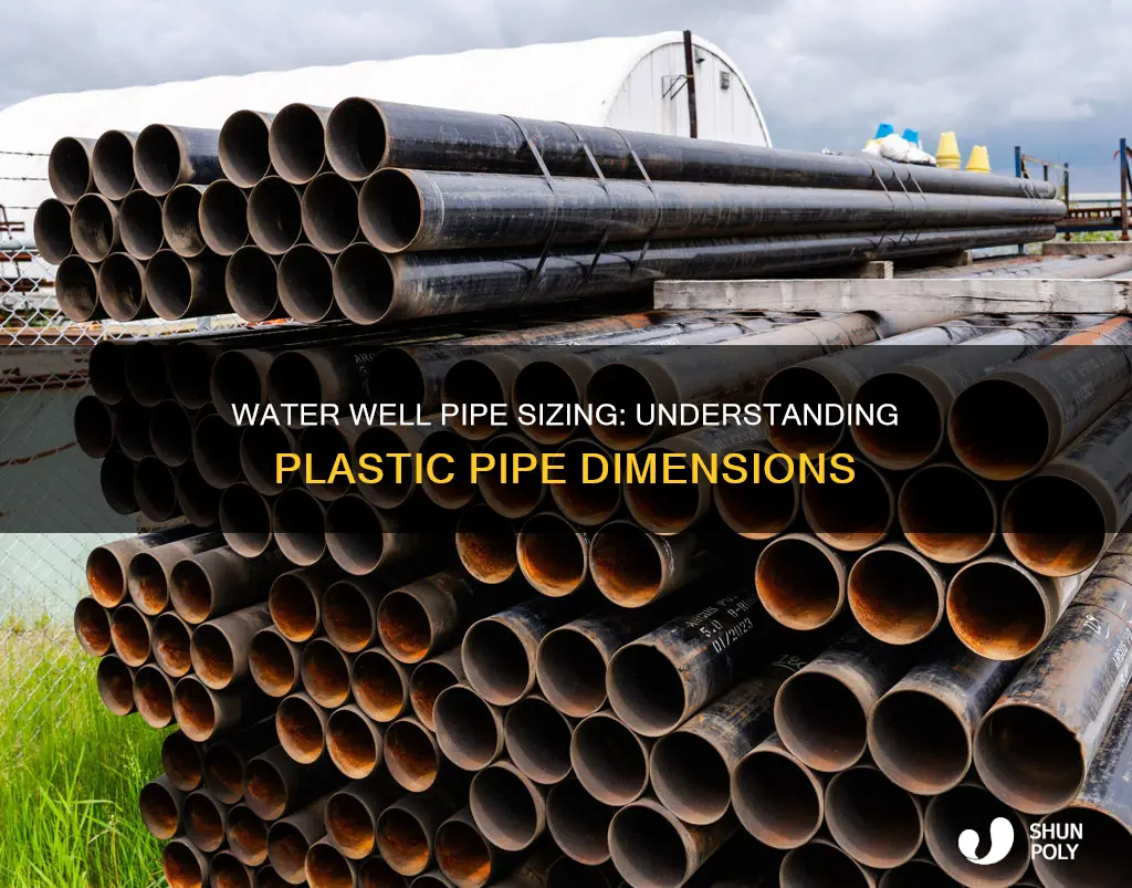 what size is water well plastic pipe