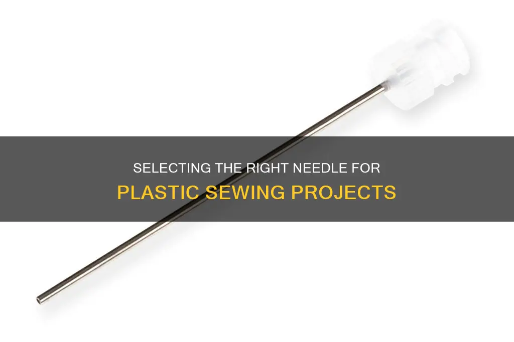 what size needle for sewing plastic
