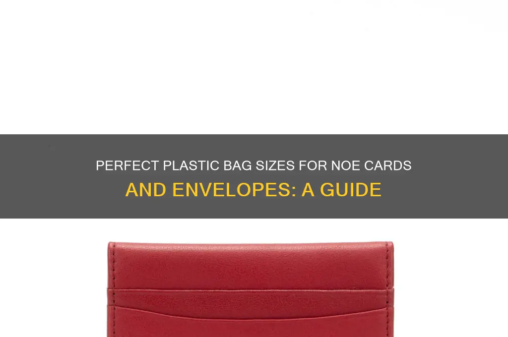 what size plastic bag works for noe cards and envelopes
