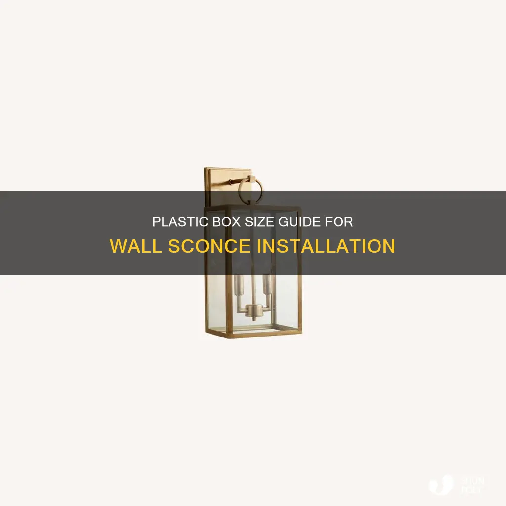 what size plastic box for wall sconces