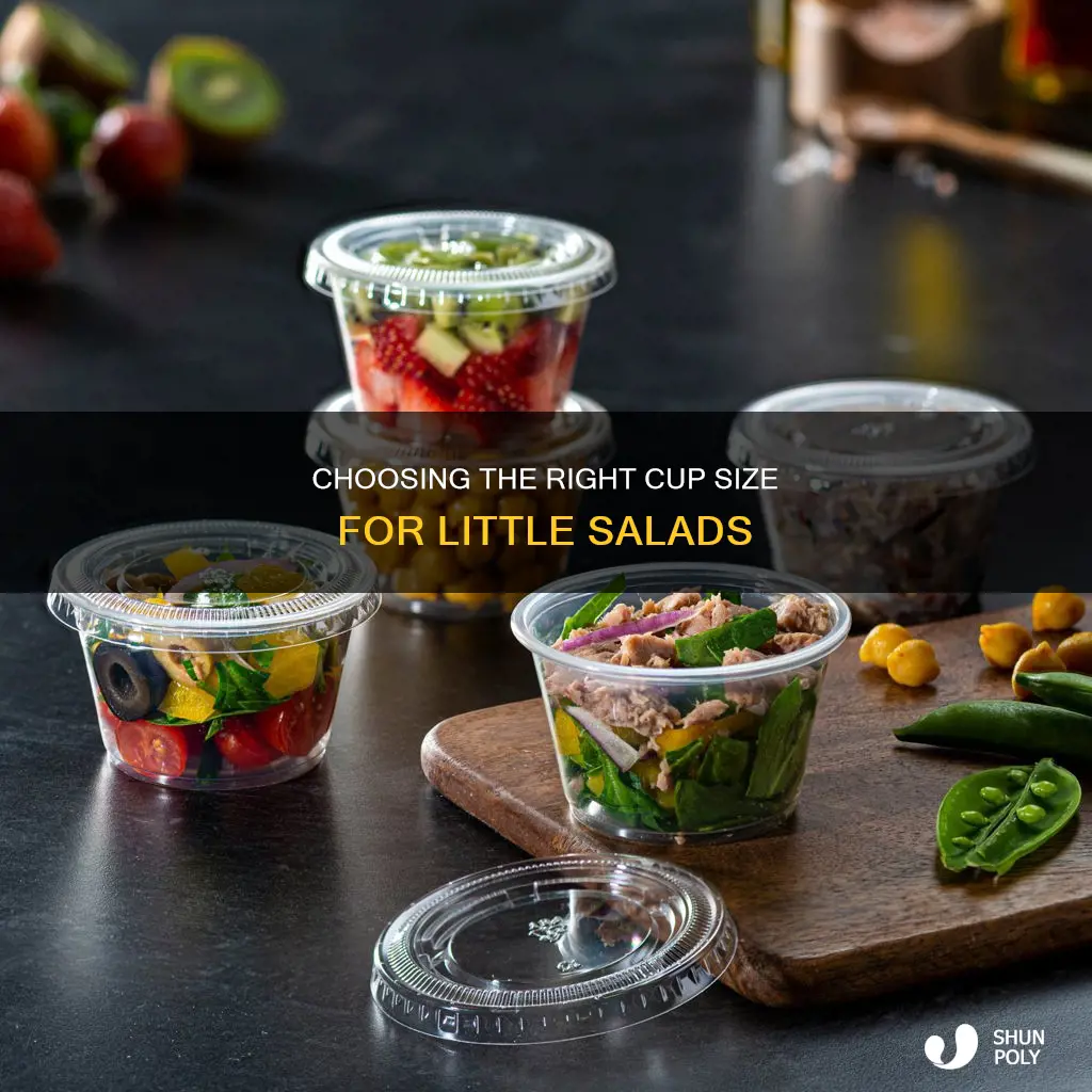 what size plastic cup for little salads