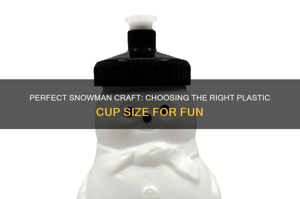 what size plastic cups to make snowman