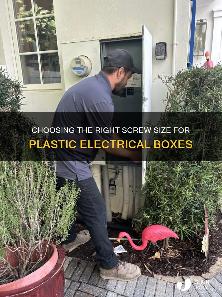 what size screw for plastic electrical box