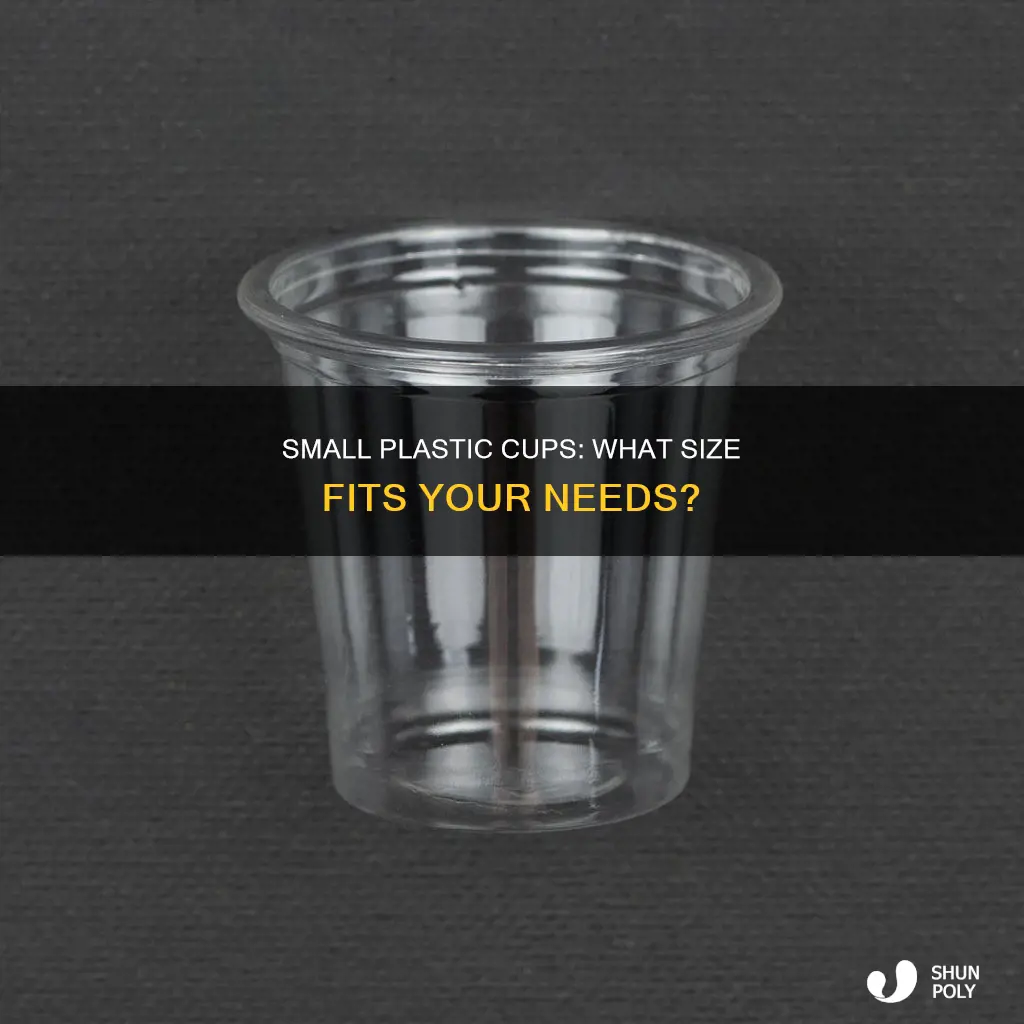 what size small plastic cup is