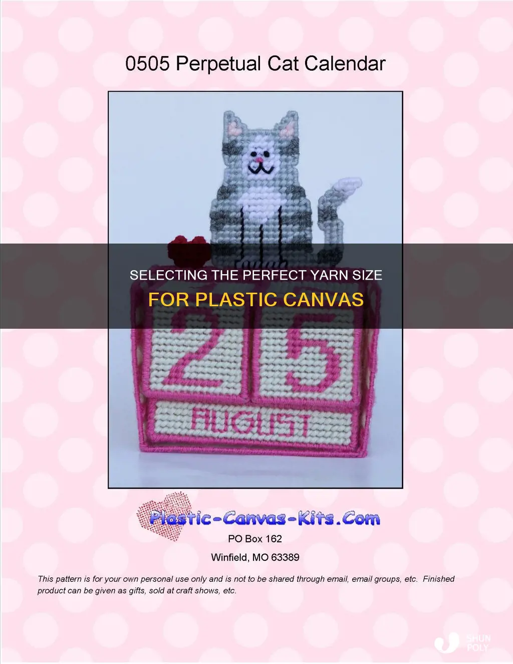 what size yarn for plastic canvas
