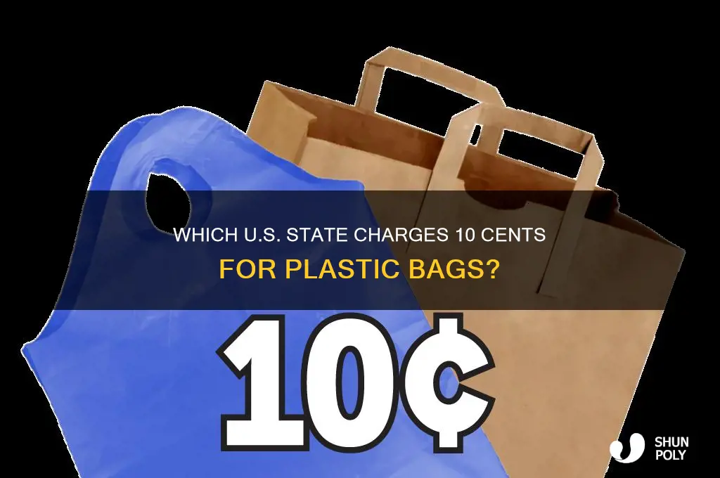 what state charge 10 cent for plastic bag