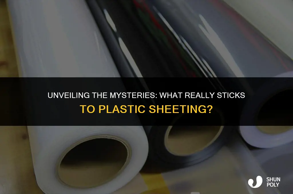 what sticks to plastic sheeting