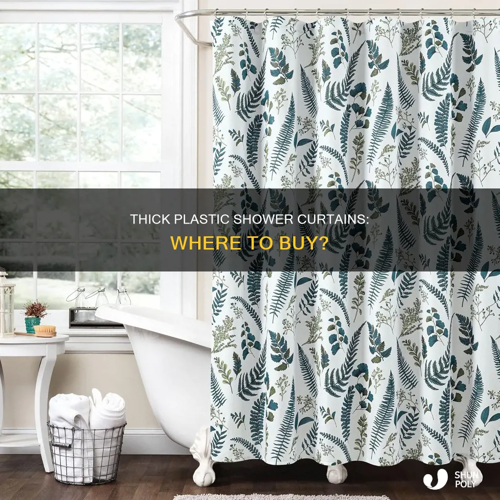 what store sells thick plastic shower curtain