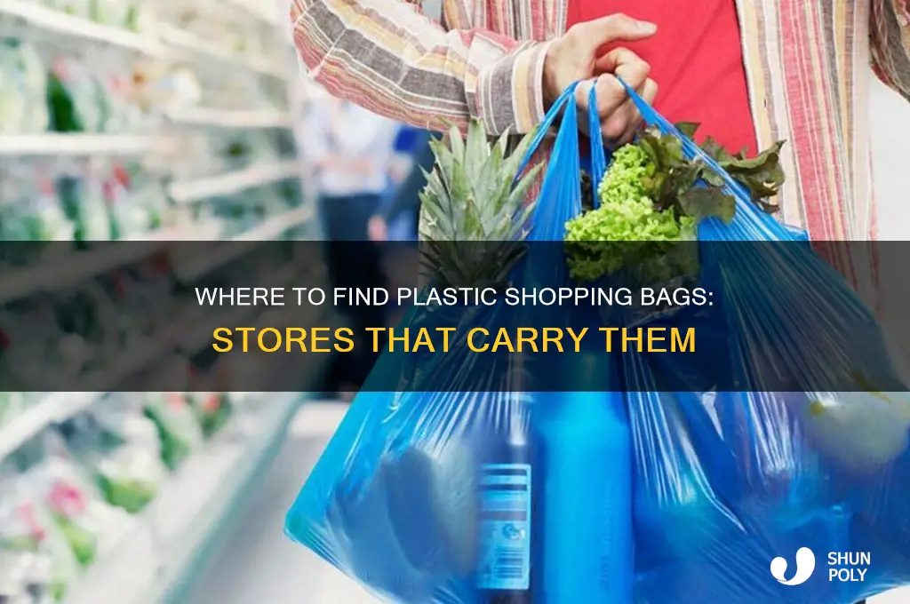 what stores carry plastic shopping bags
