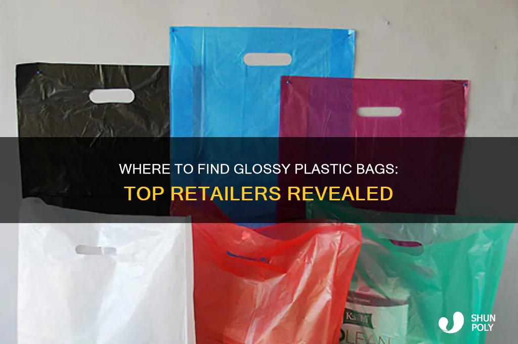 what stores have glossy plastic bag
