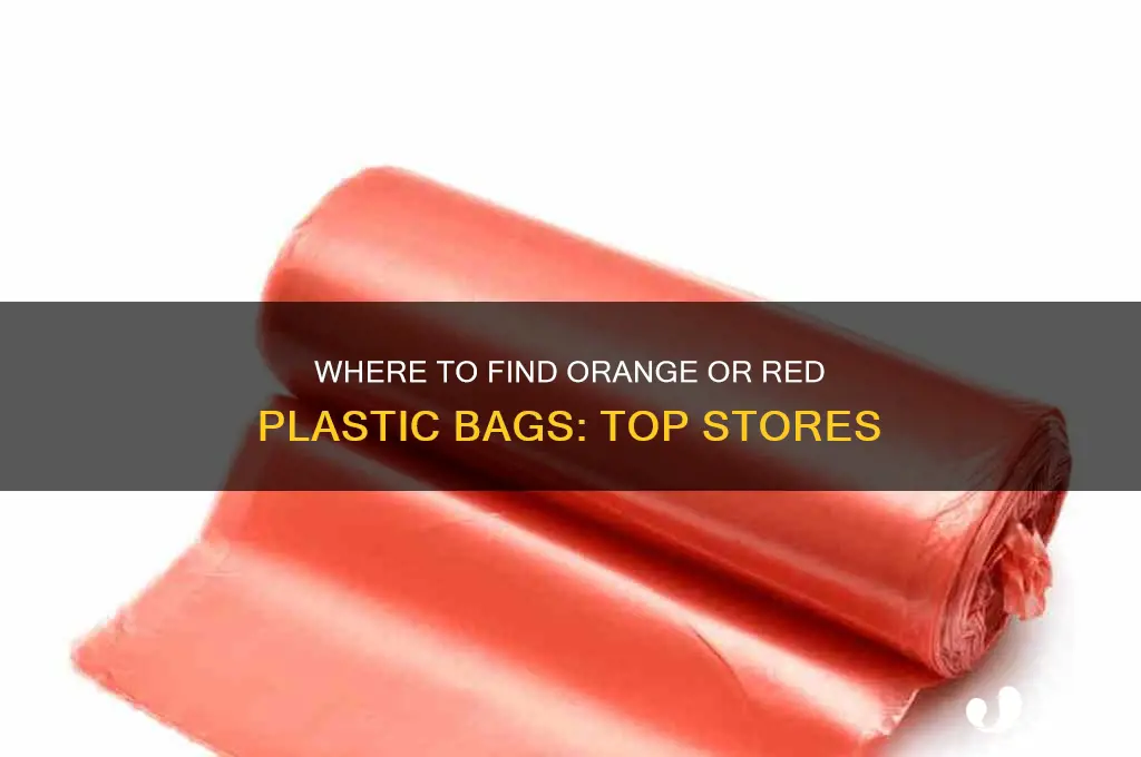 what stores have orange or red plastic bags