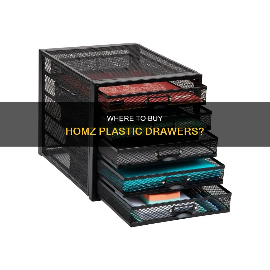 what stores sell homz plastic drawers