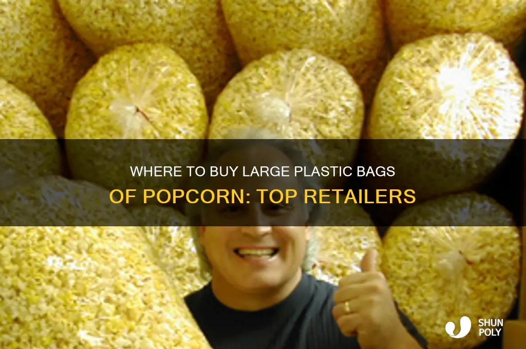 what stores sell the large plastic bags of popcorn