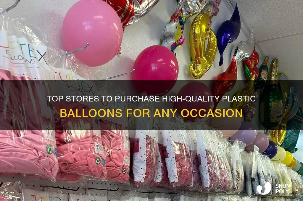 what stores to buy plastic balloons