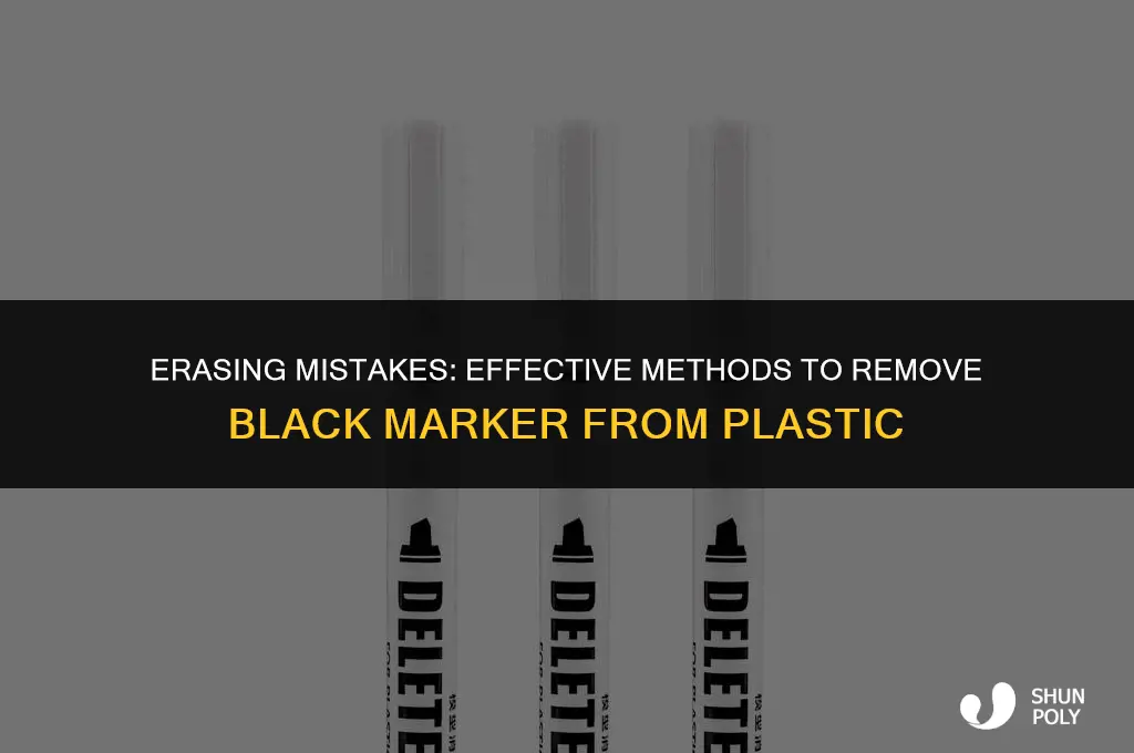 what takes black marker off plastic