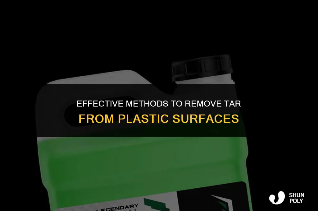 what takes tar off plastic