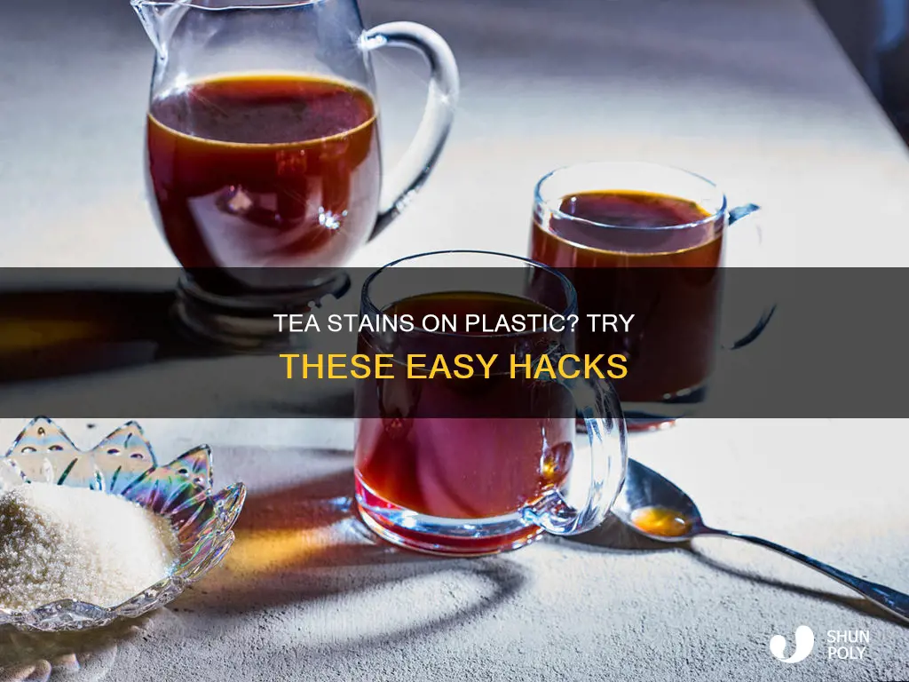 what takes tea stains out of a plastic container