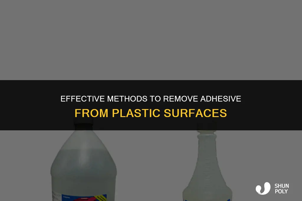 what takesadhesive off plastic