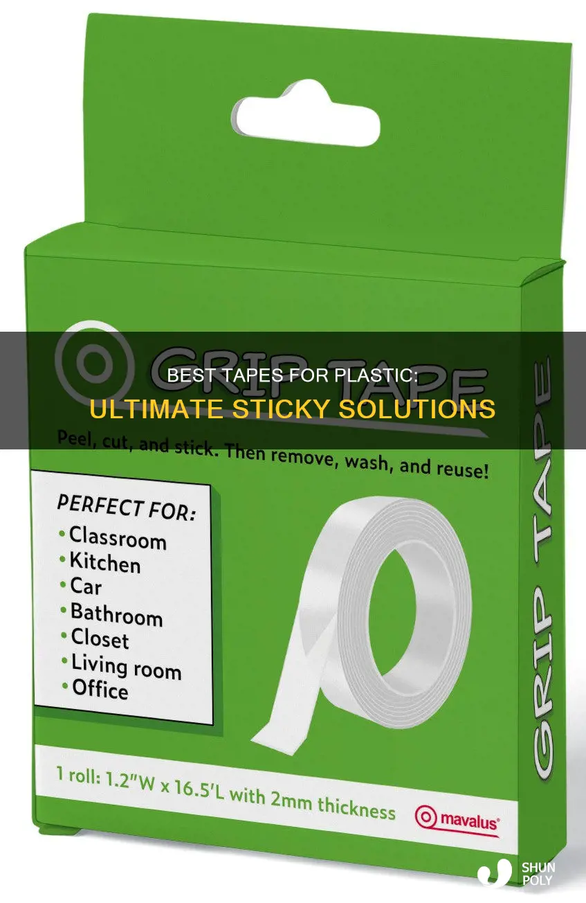 what tape sticks best to plastic