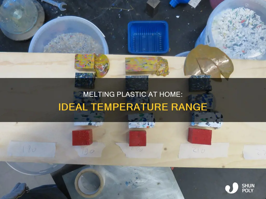 what temp to melt plastic at home