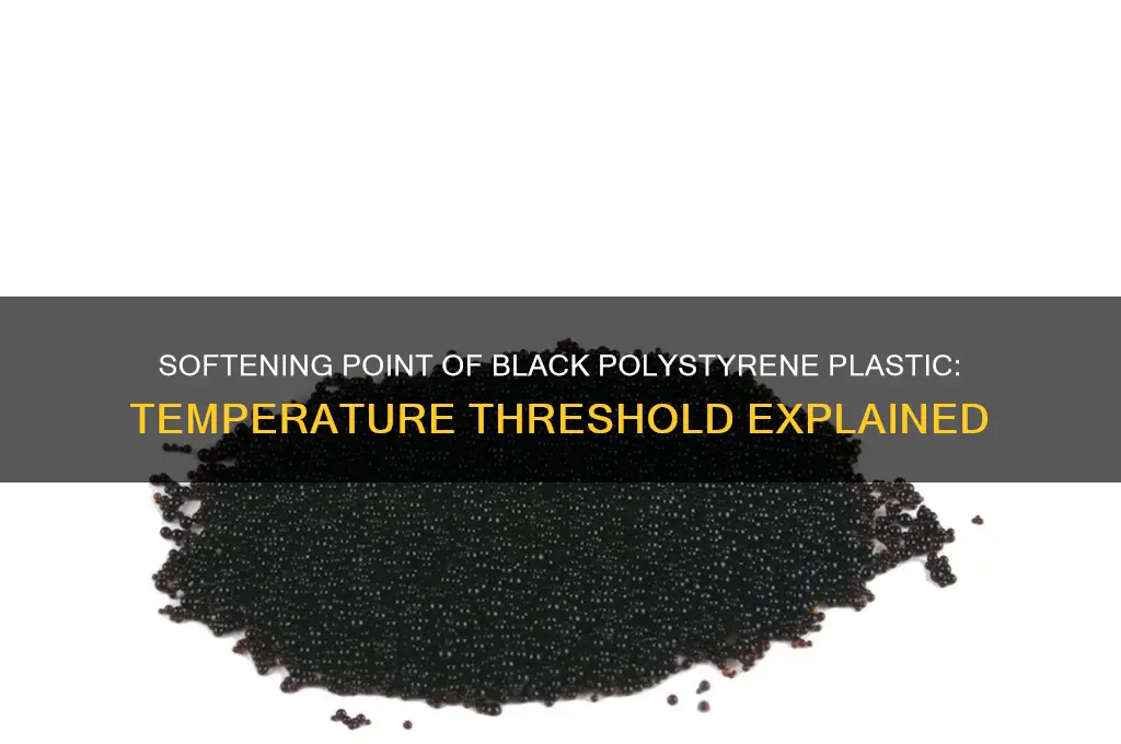 what tempature does black polystyrene plastic get soft