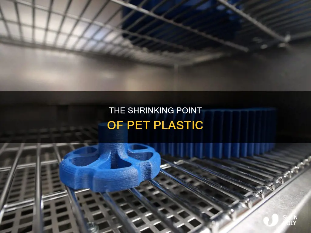 what temperature does pet plastic shrink at