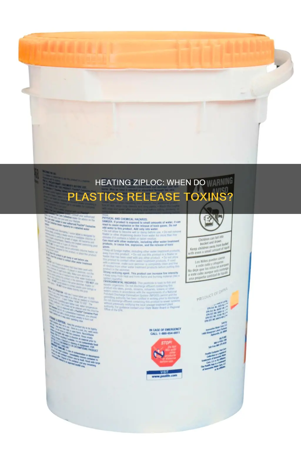 what temperature does plastic release toxins ziploc