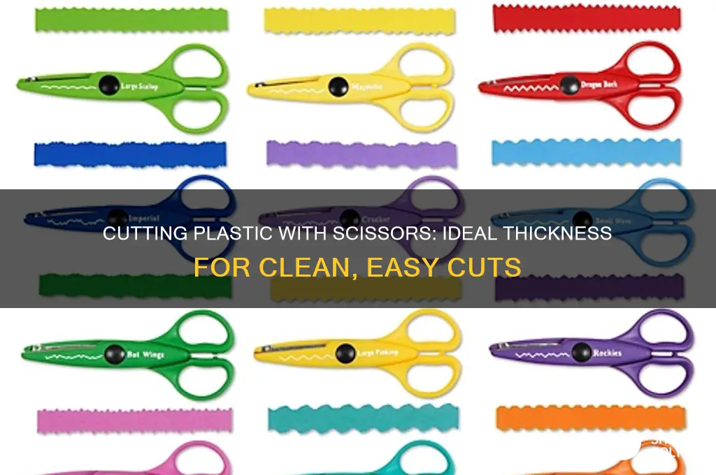 what thickness of plastic cut with scissors