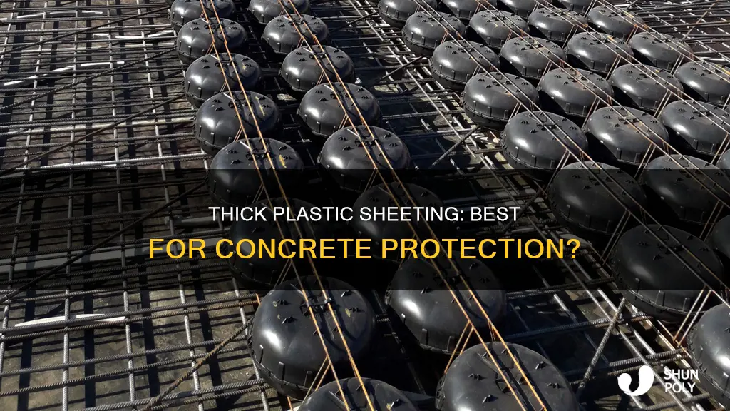 what thickness plastic on existing concrete