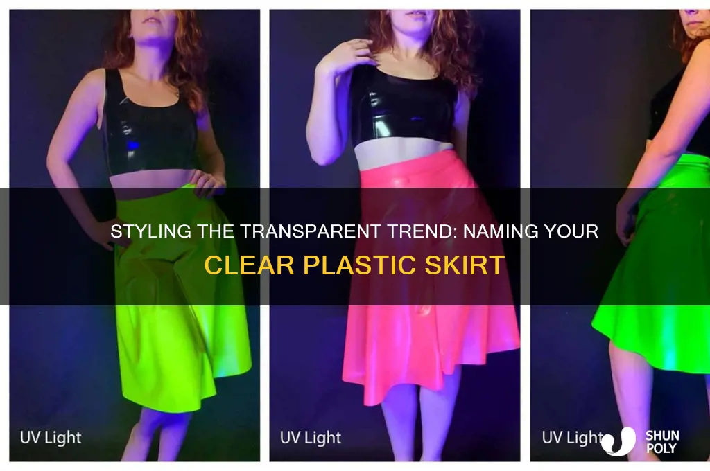 what to call a clear plastic skirt