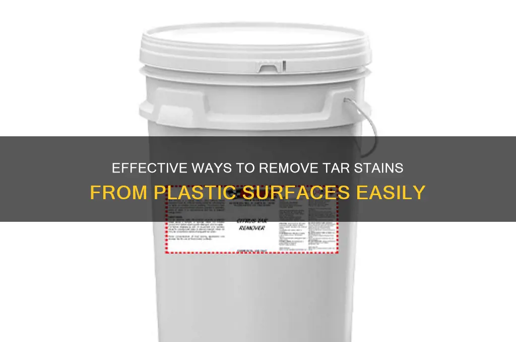 what to clean tar off plastic