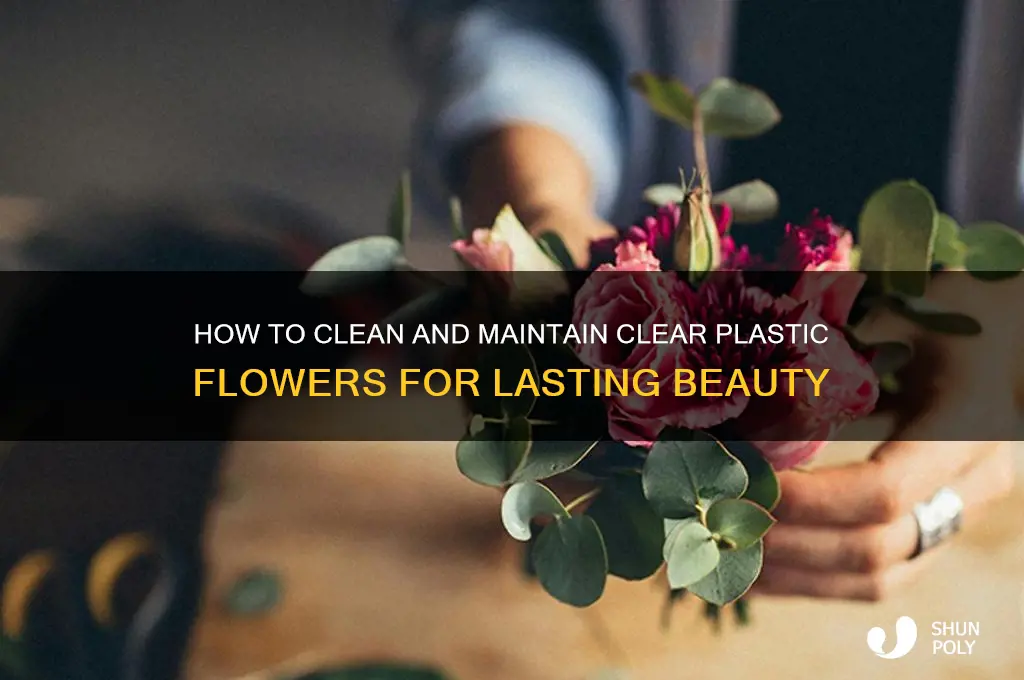 what to clear plastic flowers