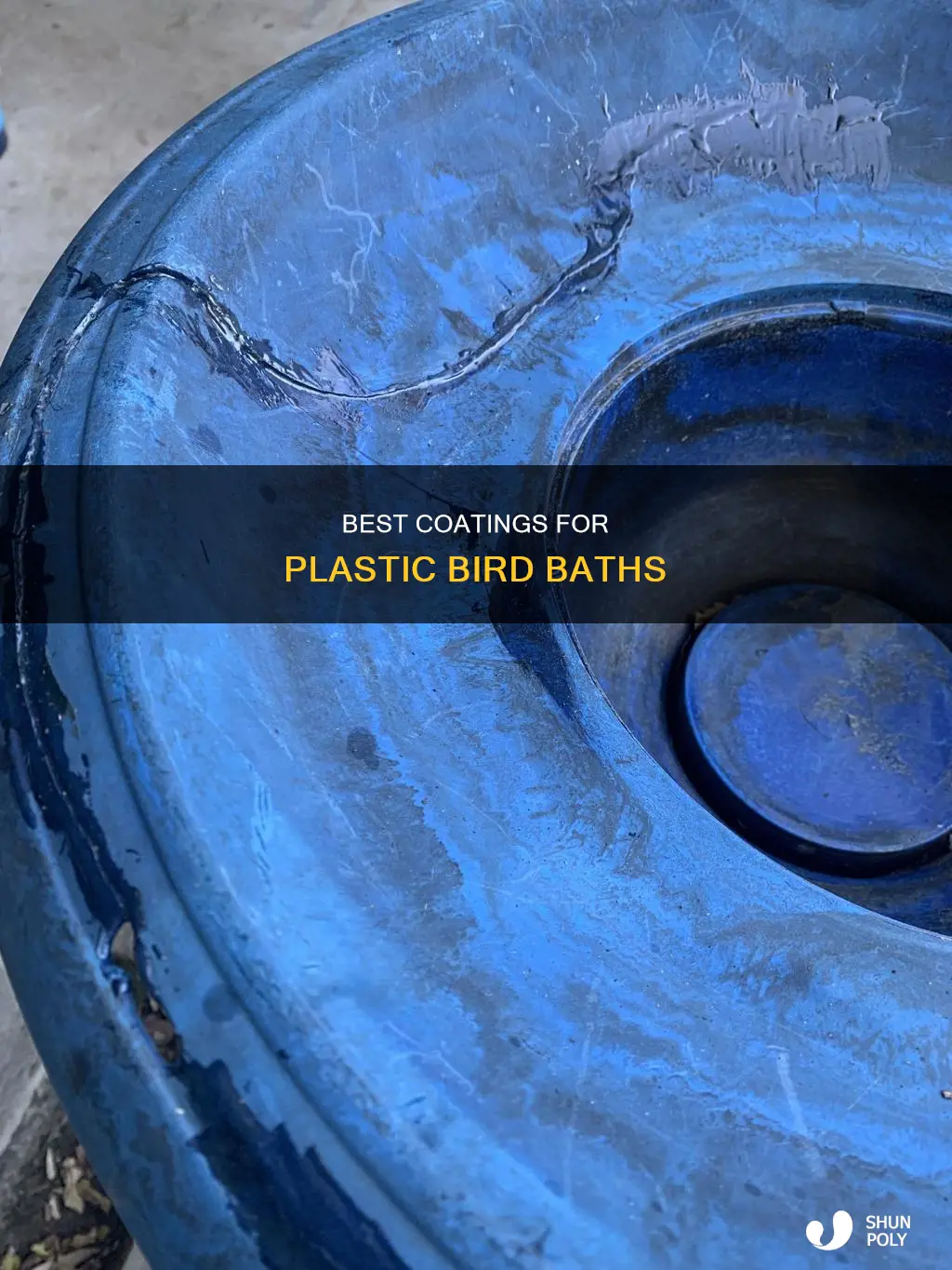 what to coat plastic bird bath